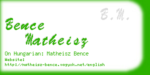 bence matheisz business card